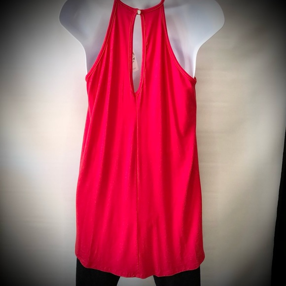 NWT CY Fasion Red Lace Front Spaghetti Strap Top - Picture 2 of 8